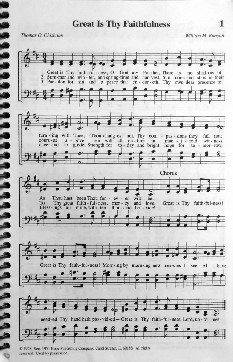 sheet music (foto: Thomas O. Chisholm, William M. Runyan / Public domain, Wikimedia Commons)