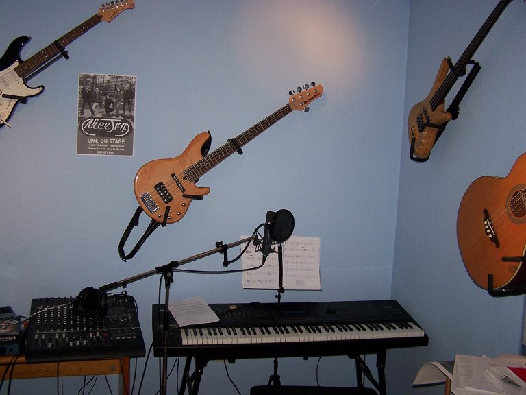 microphone recording studio (foto: Marcus Ilgner / CC BY 2.0, Wikimedia Commons)