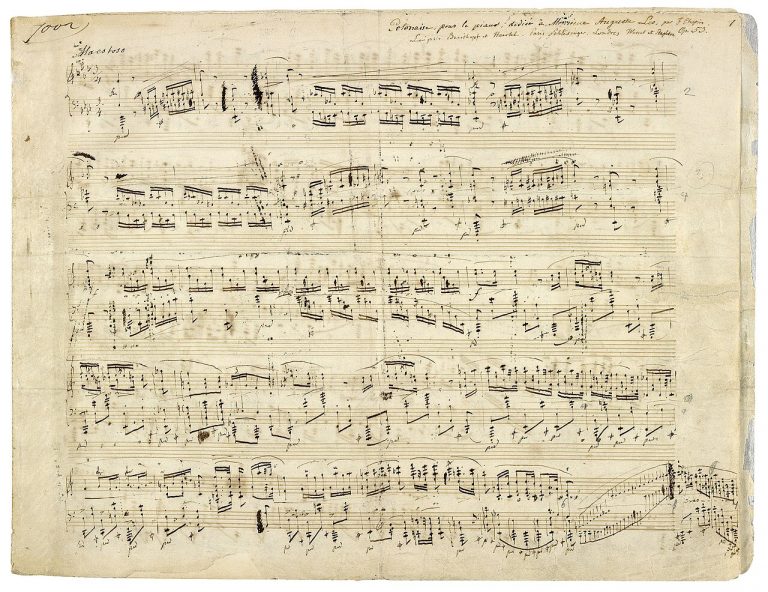 sheet music (foto: Frédéric Chopin / Public domain, Wikimedia Commons)
