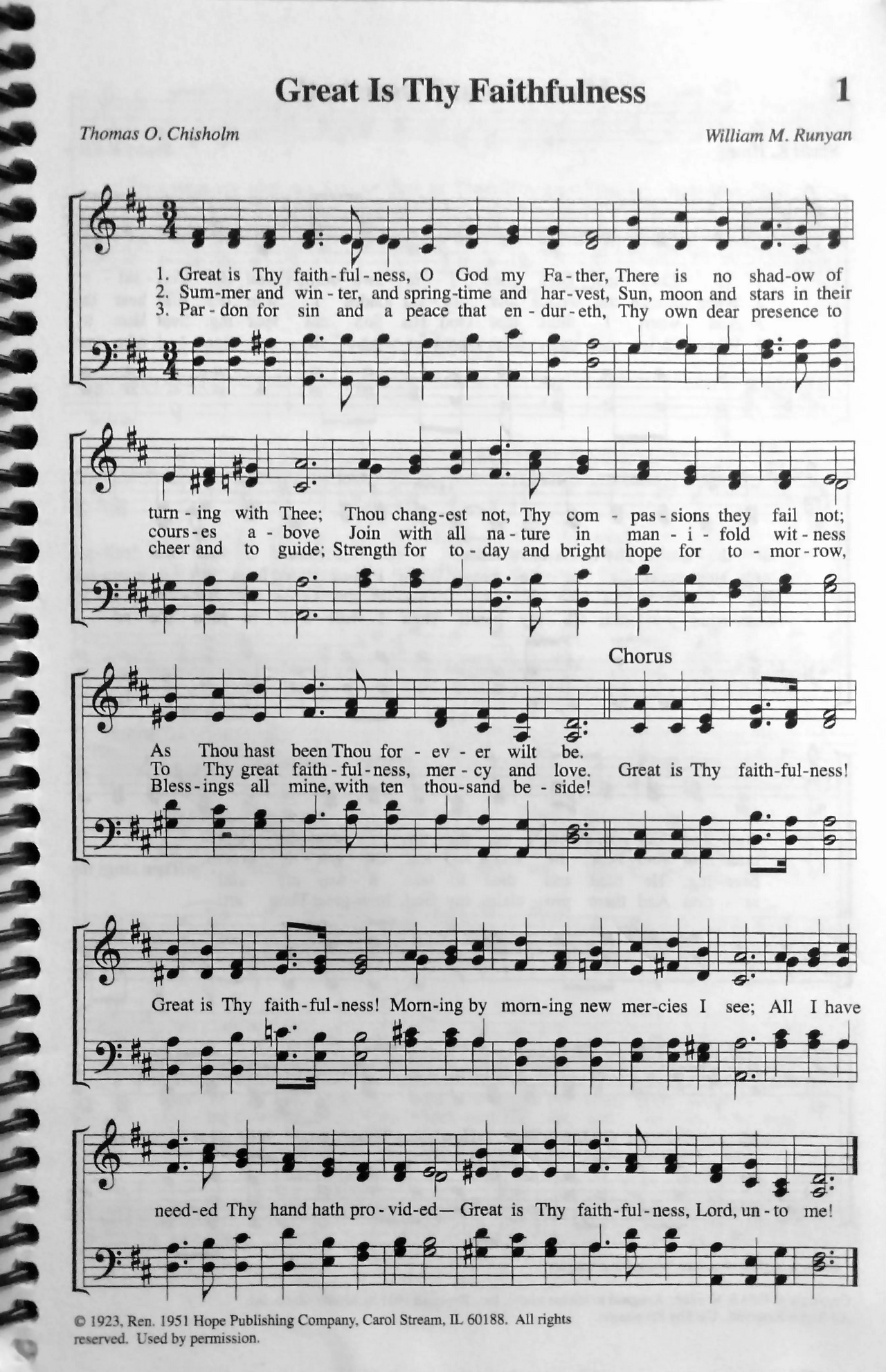 sheet music (foto: Thomas O. Chisholm, William M. Runyan / Public domain, Wikimedia Commons)
