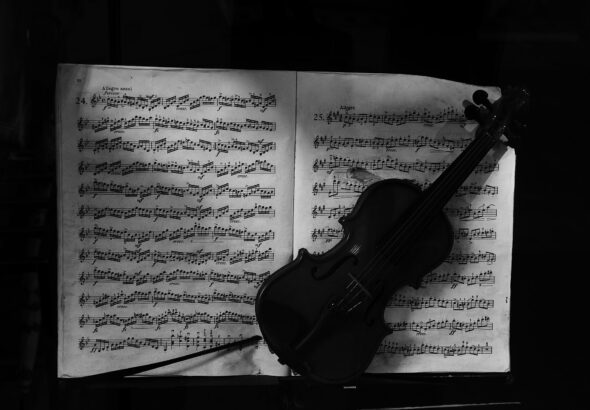 violin and sheet music