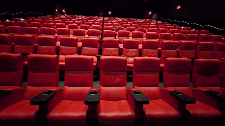 empty theater stage curtain