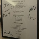 handwritten setlist paper