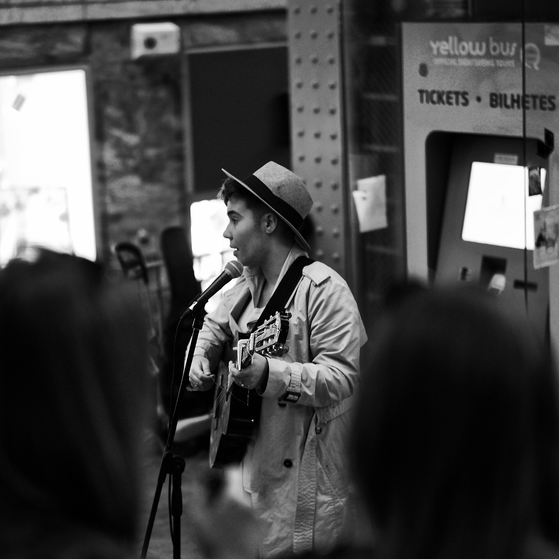 street musician crowd