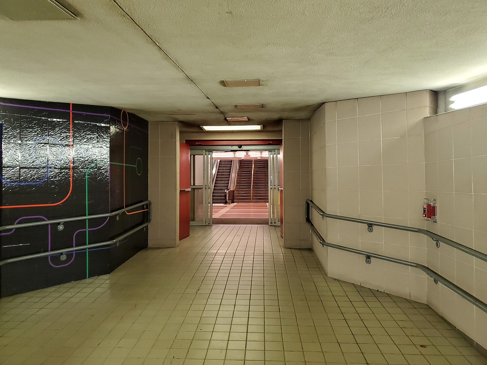 subway station corridor